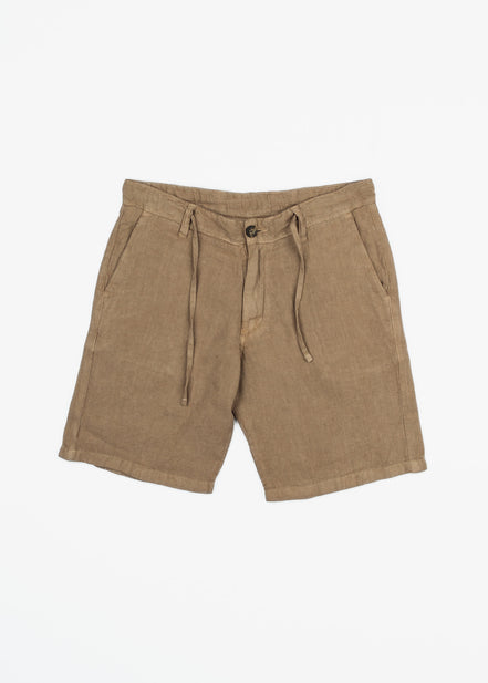 LINEN BERMUDA SHORTS WITH DRAWSTRING