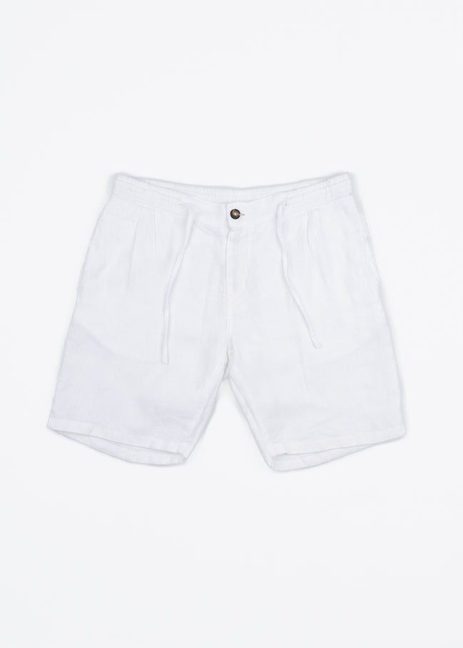 LINEN BERMUDA SHORTS WITH DARTS