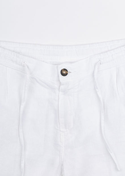 LINEN BERMUDA SHORTS WITH DARTS