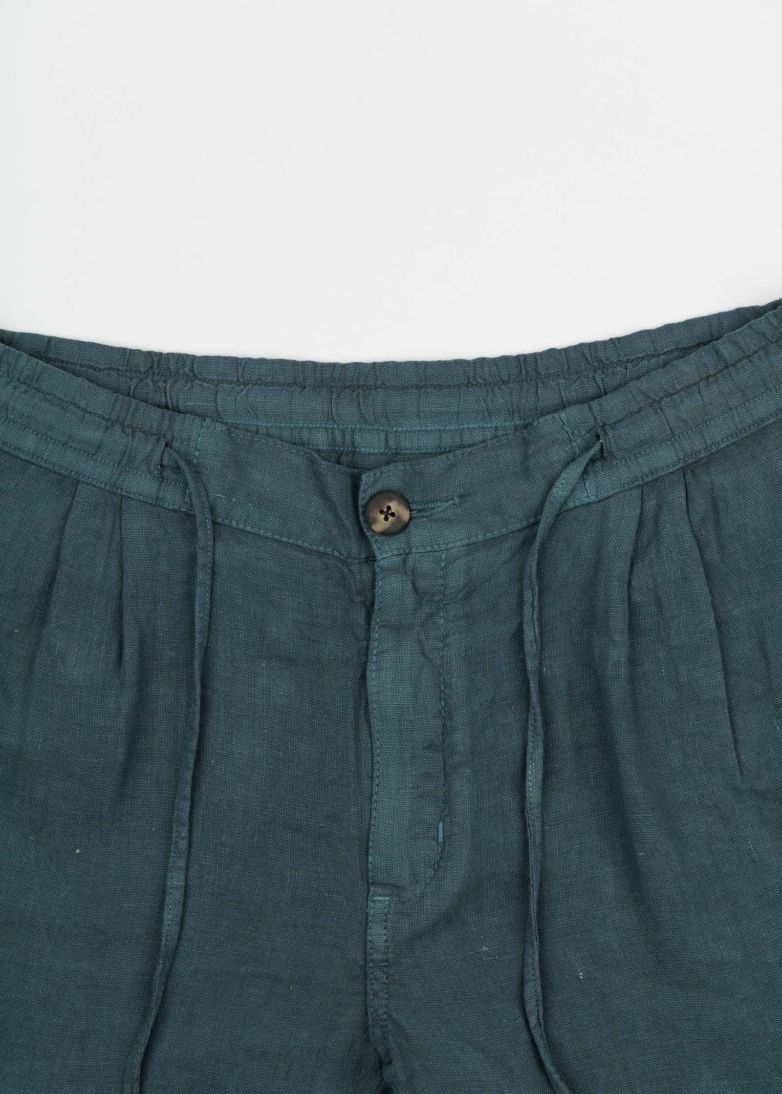 LINEN BERMUDA SHORTS WITH DARTS