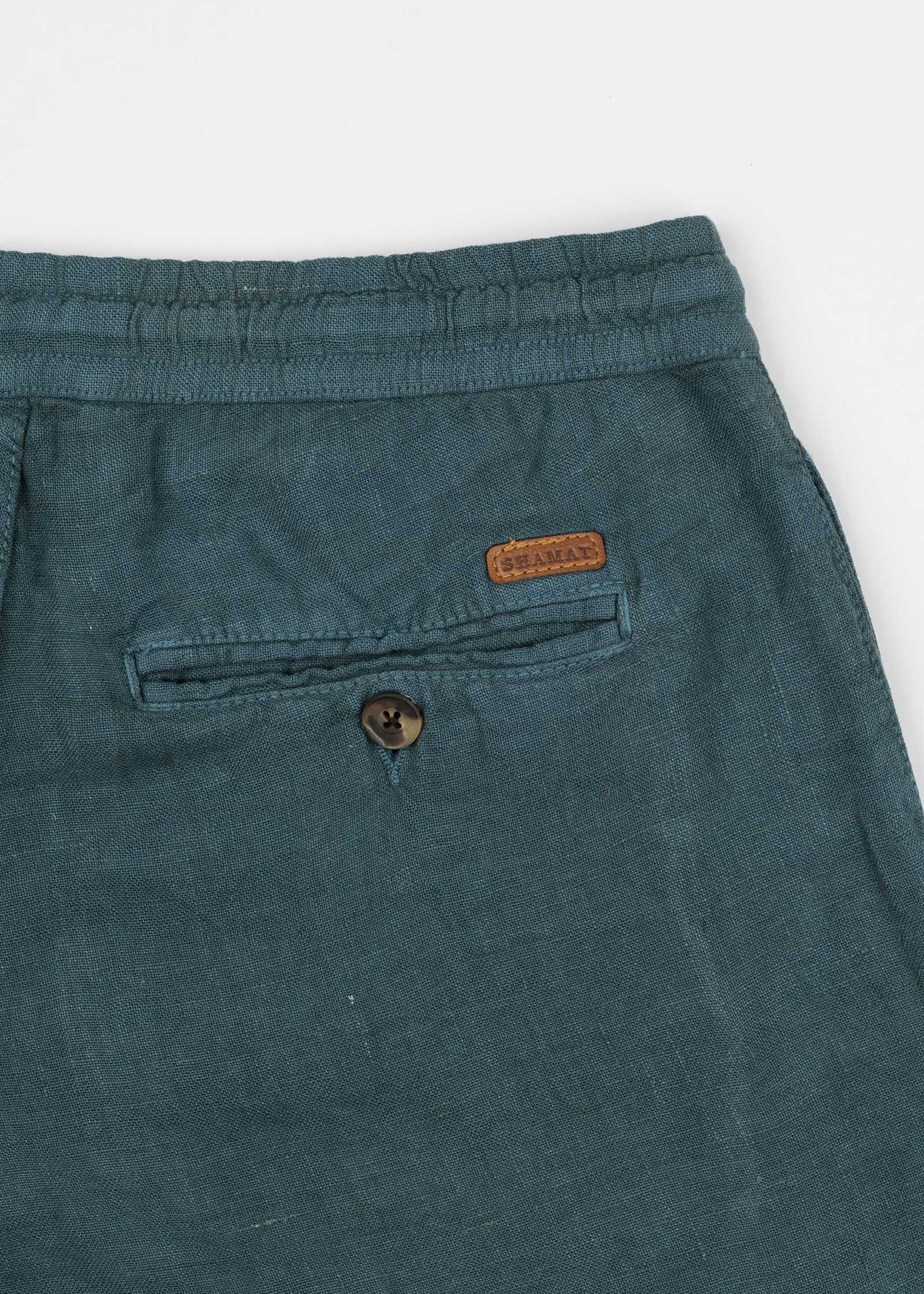 LINEN BERMUDA SHORTS WITH DARTS