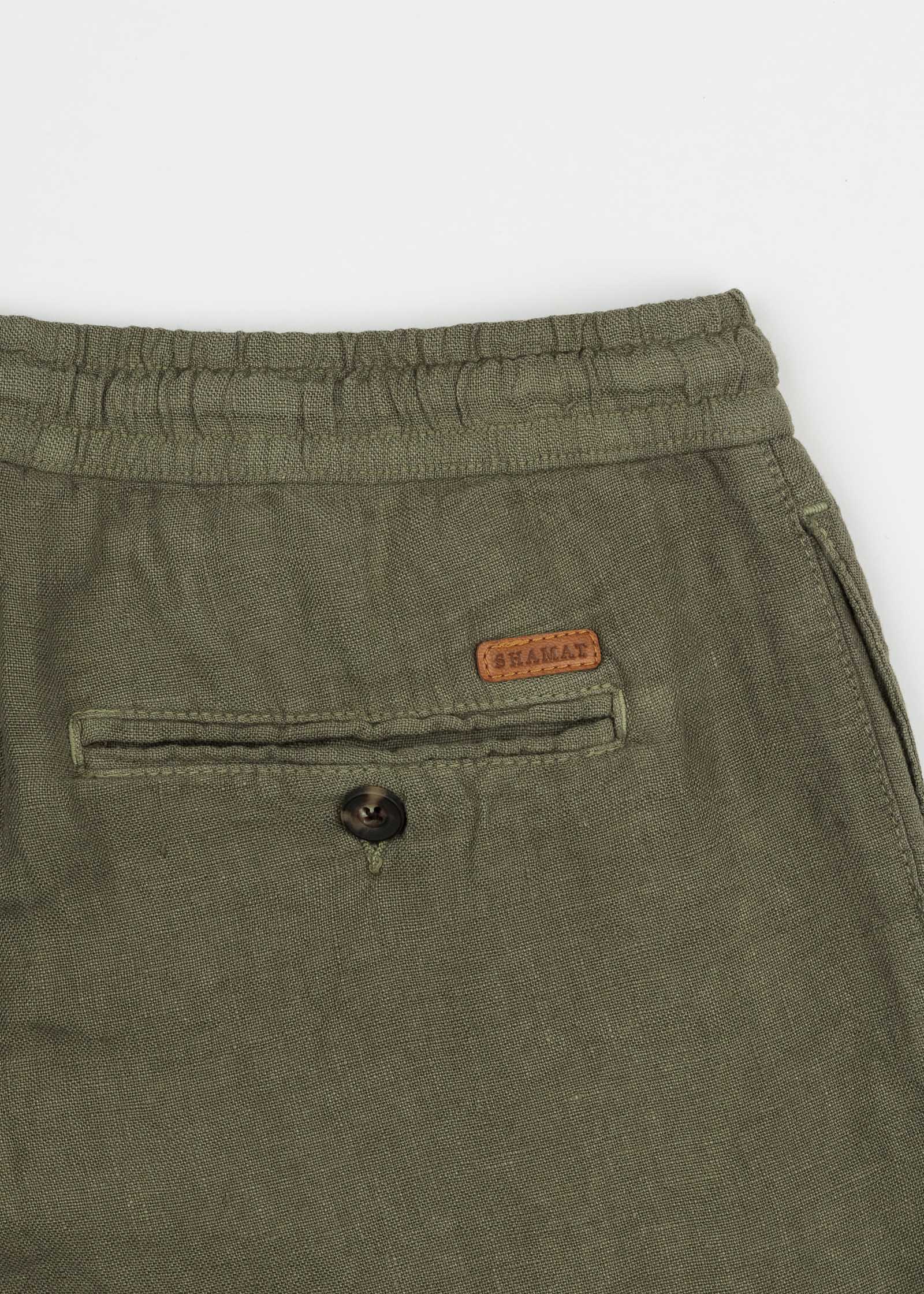LINEN BERMUDA SHORTS WITH DARTS