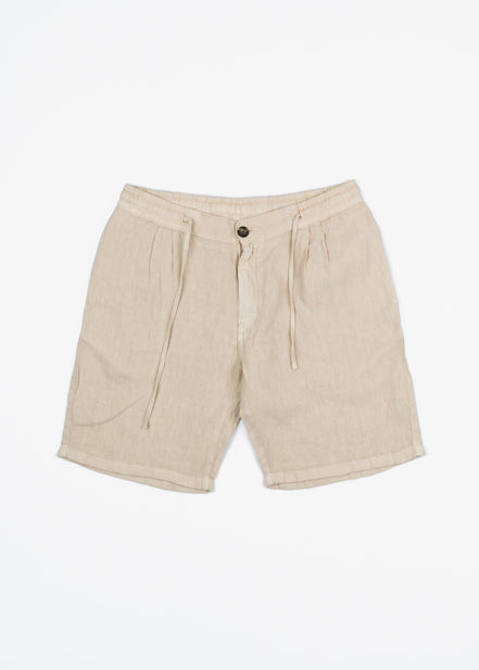 LINEN BERMUDA SHORTS WITH DARTS