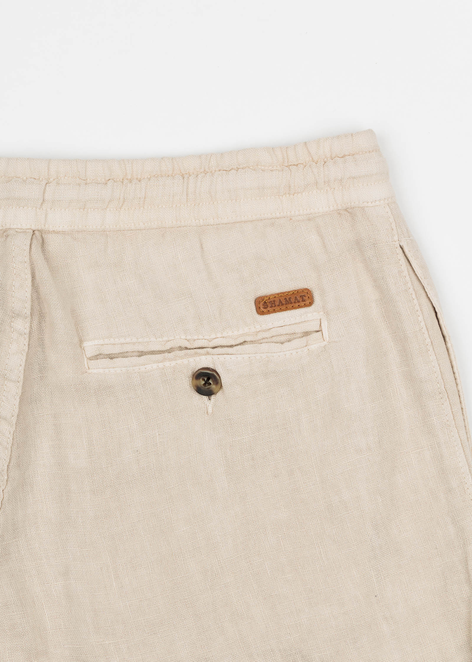 LINEN BERMUDA SHORTS WITH DARTS