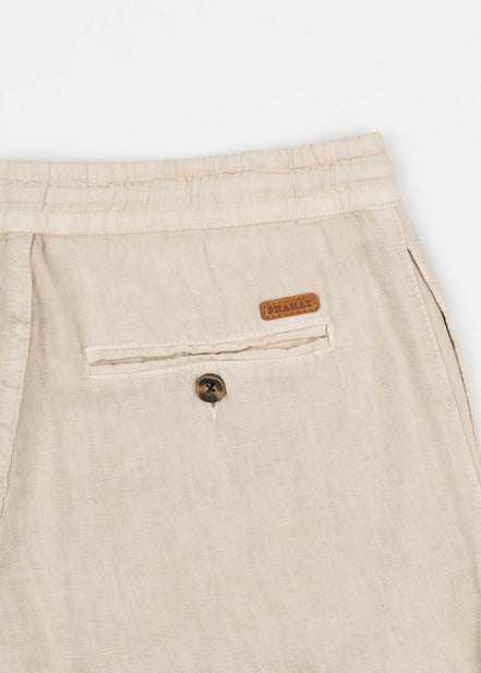 LINEN BERMUDA SHORTS WITH DARTS