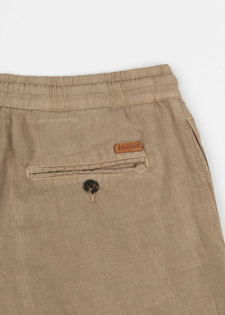 LINEN BERMUDA SHORTS WITH DARTS