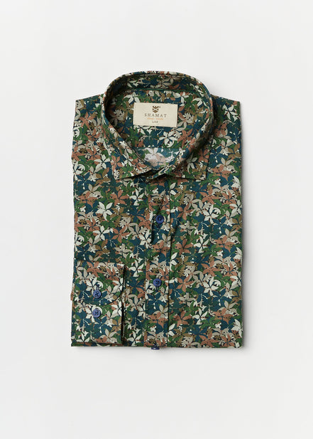 CAMOUFLAGE PRINTED COTTON SHIRT