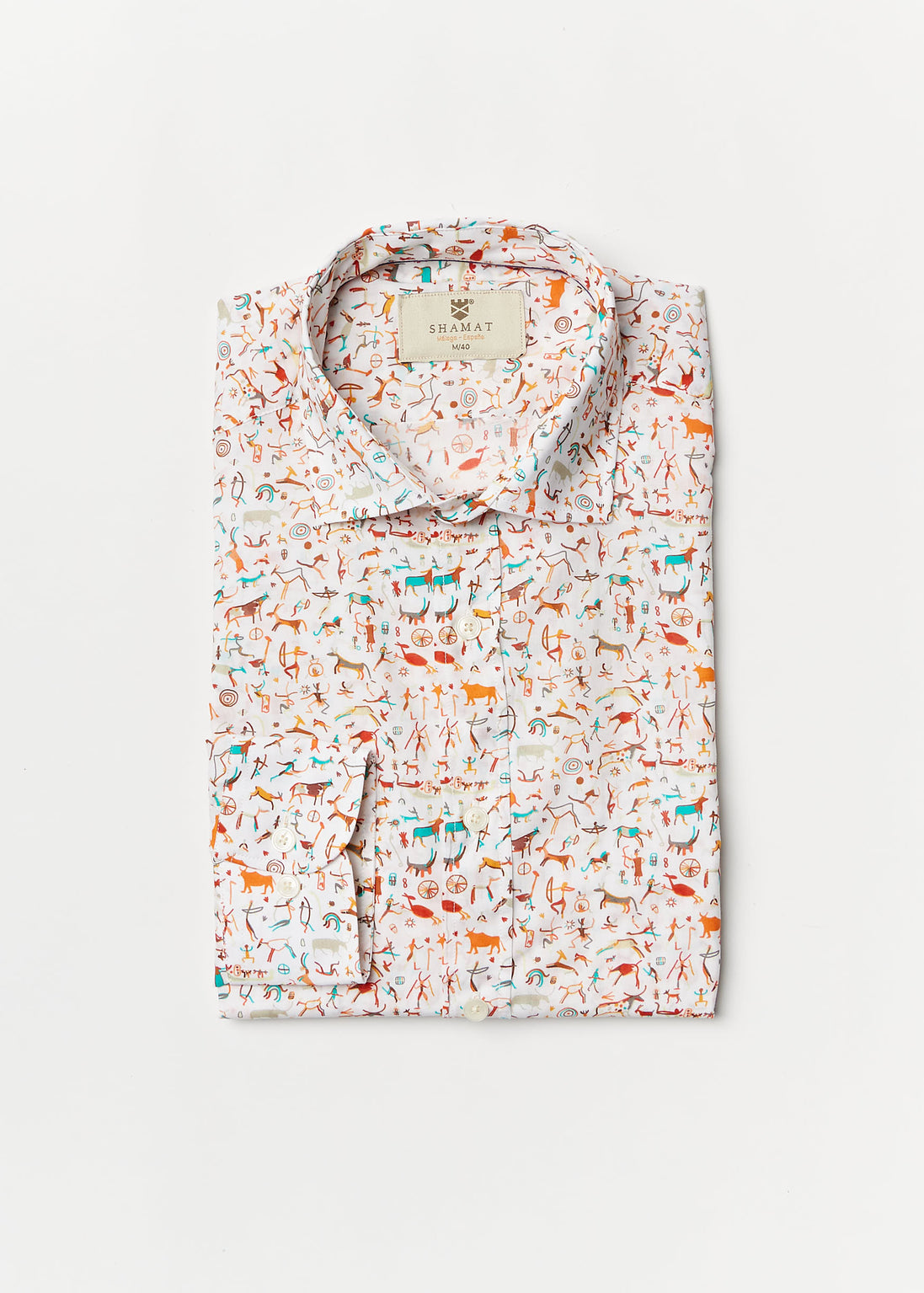 PREHISTORIC PRINTED COTTON SHIRT