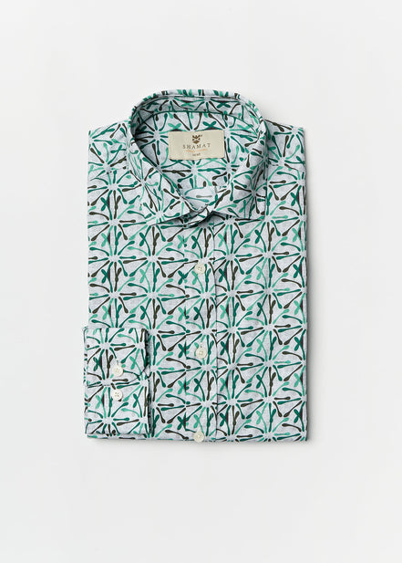 FIREWORKS PRINTED ALG/ELASTANE SHIRT