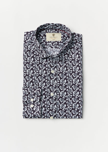 HIBISCUS PRINTED ALG/ELASTANE SHIRT