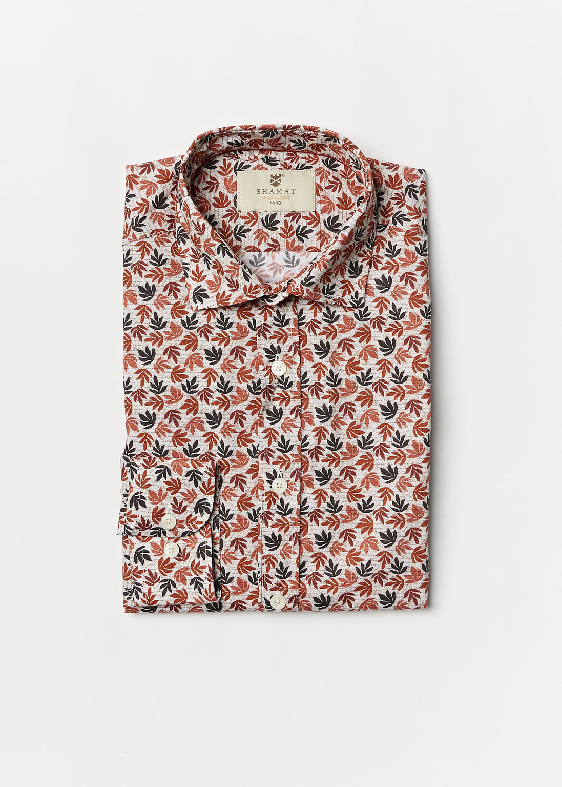 LEAVES PRINTED ALG/ELASTANE SHIRT