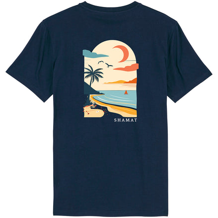 T-shirt estampada de praia